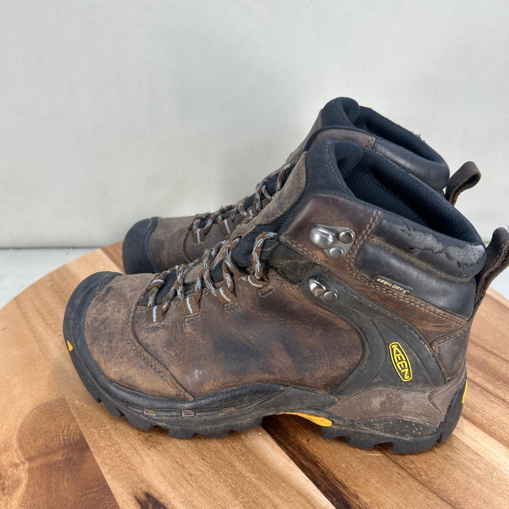 KEEN Targhee II Mid Waterproof Hiking Boots Womens 7 Brown Leather 1007954 - Picture 4 of 9